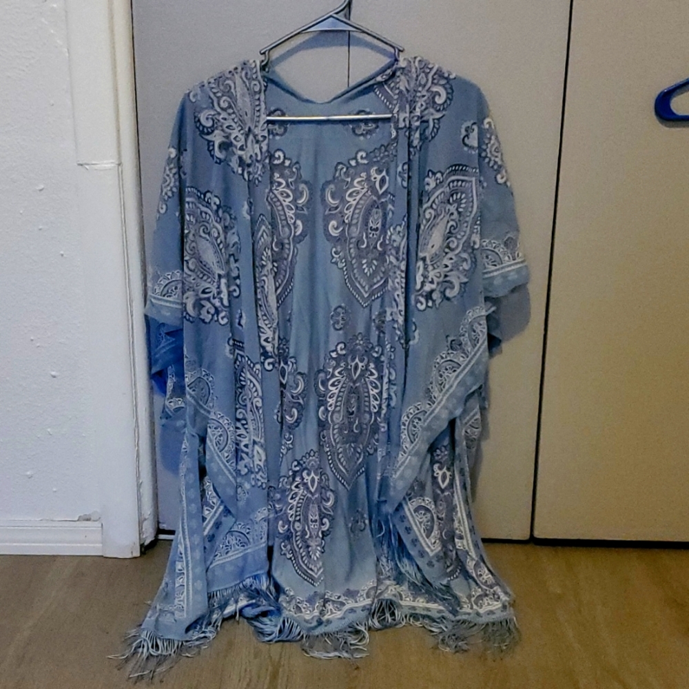 Blue Paisley Shrug